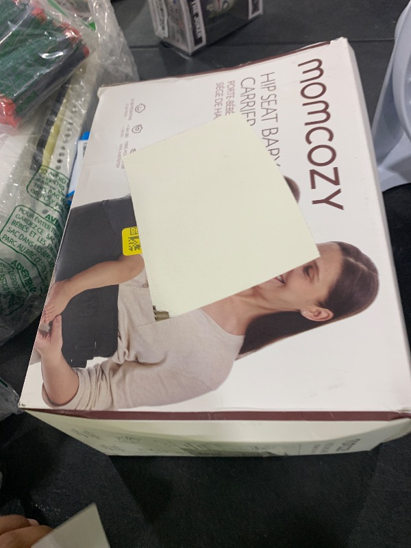 Photo 1 of Momcozy Hip Seat Baby Carrier - Adjustable Waistband with Original 3D Belly Protector, Ergonomic Carrier with Various Pockets for Newborns & Toddlers up to 45lbs (Starry Sky, Medium)