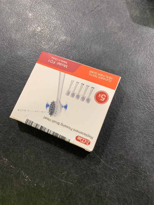 Photo 1 of Replacement Brush Heads for Waterpick Sonic Fusion 2.0 - Flossing Toothbrush Head for Water pik with Color-Coded Rings & Hygienic Caps - 5 Pack White Soft Bristles