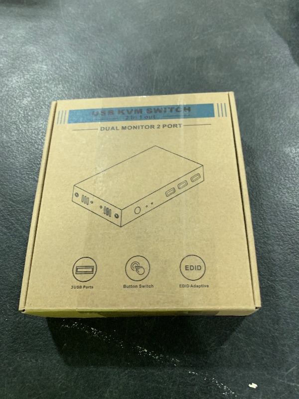 Photo 1 of HDMI DP KVM Switch 8K, Dual Monitor KVM with 2 HDMI 2 DP 2 USB Cables, 4K@120Hz 8K@60Hz for 2 PC 2 Monitor, Displayport1.4 HDMI2.1 USB3.0