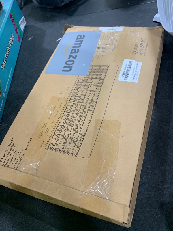 Photo 1 of MEETION Wireless Keyboard and Mouse, Full-Sized Cordless Keyboard with Wrist Rest and 3 DPI Adjustable Mouse, 2.4G Wireless, Compatible with PC/Computer/Laptop/Windows/Mac, Pink