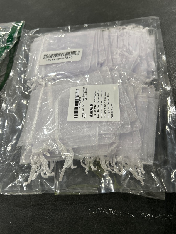 Photo 1 of HRX Package 100pcs White Organza Jewelry Bags Drawstring 3 x 4 inch, Little Mesh Gift Pouches Mini Candy Bags for Small Presents Jewelry Earrings