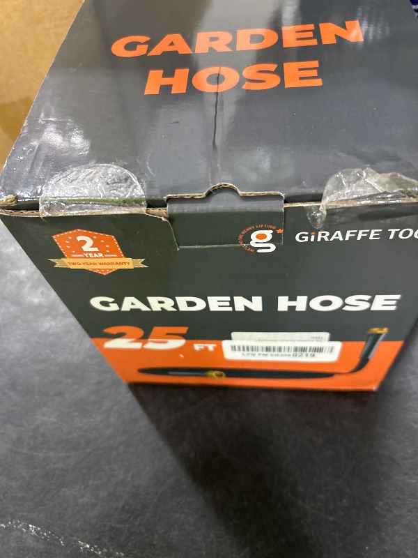 Photo 1 of Giraffe Tools Garden Hose 25FT Lightweight Lay Flat Water Hose Kink Free Flexible Hose with 9 Spray Function Nozzle?Black?