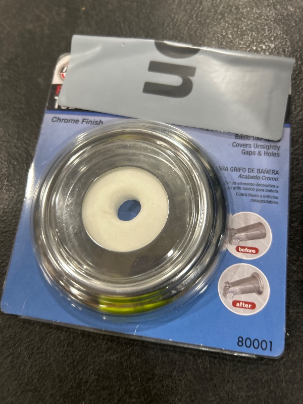 Photo 1 of Dreyoo Metal Tub Spout Cover Ring, Bathtub Spout Trim Plate Ring with 1 Pcs Foam Gasket, 1-1/2 Inch ID and 3-5/8 Inch OD(Chrome)
