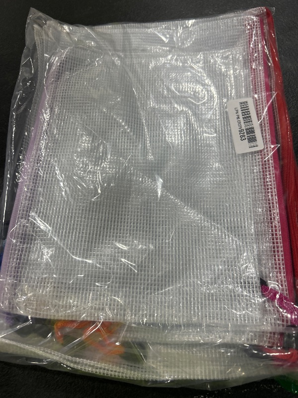 Photo 1 of 24pcs Mesh Zipper Pouch Bags - 8 Sizes Plastic Zipper Pouches for Organization, Mesh Bags with Zipper, Waterproof Clear Travel Pouches, UMETDO File Bag with Zipper for Office Supplies