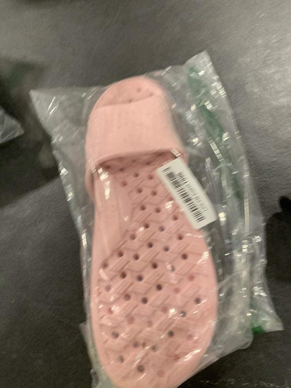 Photo 1 of shevalues Shower Shoes for Women Men with Arch Support Quick Drying Pool Slides Lightweight Beach Sandals with Drain Holes, Pink 6-7.5 Women / 4.5-6 Men