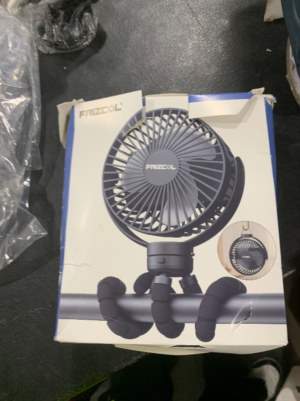Photo 1 of SWEETFULL Baby Stroller Fan - 4000mAh Rechargeable 4-Speed Quiet with LED Display & Night Light, Mini Portable 360° Clip On Safe Fan for Car Seat, Crib, Travel - Black