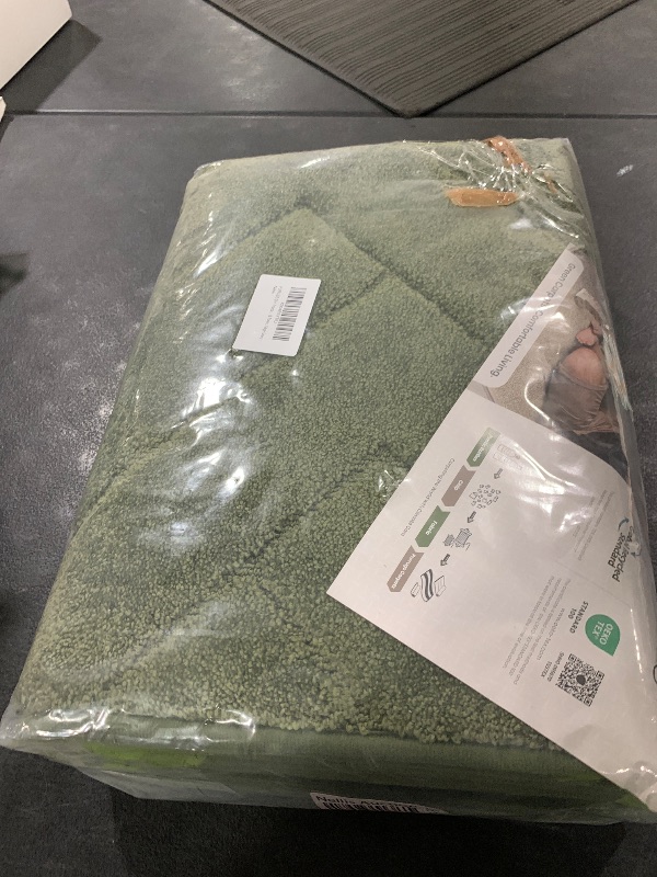 Photo 1 of PURRUGS Dirt Trapper Door Mat 32" x 70", Non-Slip Machine Washable Entry Rug, Shoe Scraper, Dog Doormat, Super Absorbent Welcome Mat for Front & Back Door, Muddy Wet Shoes & Paws, Sage Green