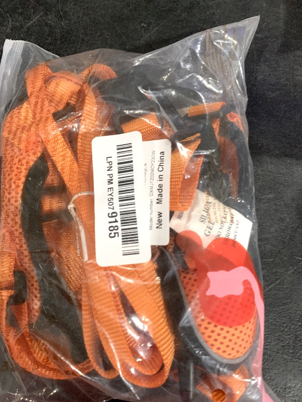Photo 1 of rabbitgoo Cat Harness and Leash for Walking, Escape Proof Soft Adjustable Vest Harnesses for Cats, Easy Control Breathable Reflective Strips Jacket, Orange, M