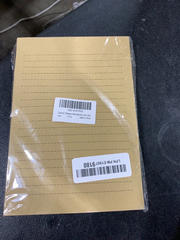 Photo 1 of CenterZ 100 Sheets Vintage Kraft Stationary Paper 5.71 x 8.27 inch, A5 Size 120gsm Lined Stationery Writing Letter Papers Bulk Set for Personalized Letters, Creative Poems, Lyrics, Office Notes, etc