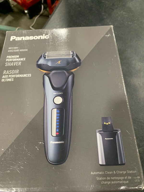Photo 1 of Panasonic Electric Razor for Men, Electric Shaver, ARC5 with Premium Automatic Cleaning and Charging Station, Wet Dry Shaver Men, Cordless Razor, with Pop-Up Trimmer ES-LV97-K, Black
