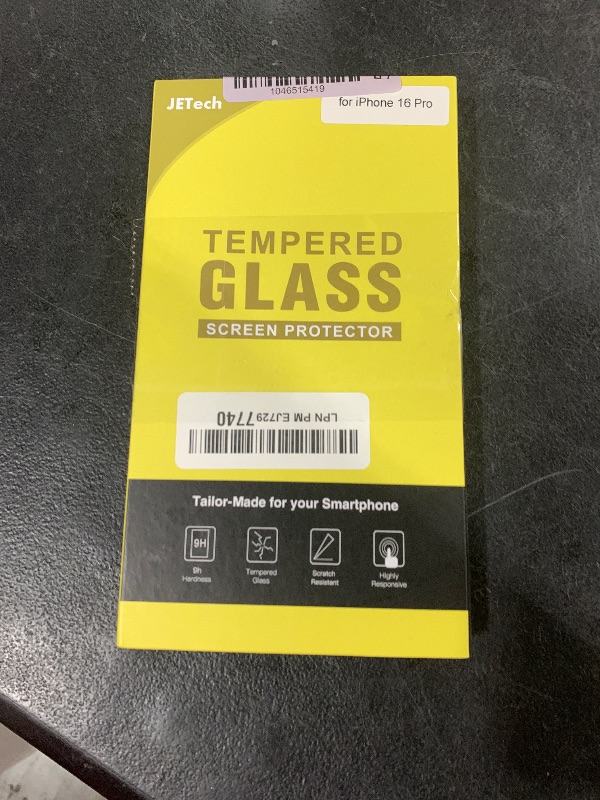 Photo 1 of JETech Privacy Screen Protector for iPhone 16 Pro 6.3-Inch, Anti-Spy Tempered Glass Film with Easy Installation Tool, 2-Pack