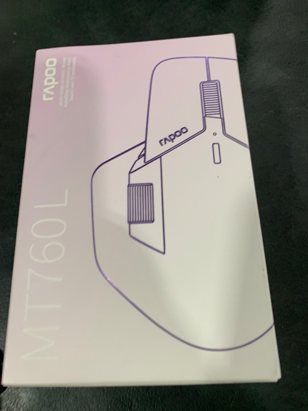 Photo 1 of Rapoo MT760 Multi-Device Wireless Mouse, Bluetooth 5.0 and 2.4G Multi-Mode Connection, Up to 4 Devices, 11 Programmable Buttons, 4K DPI, 90 Days Battery Life, PC, Matte Black