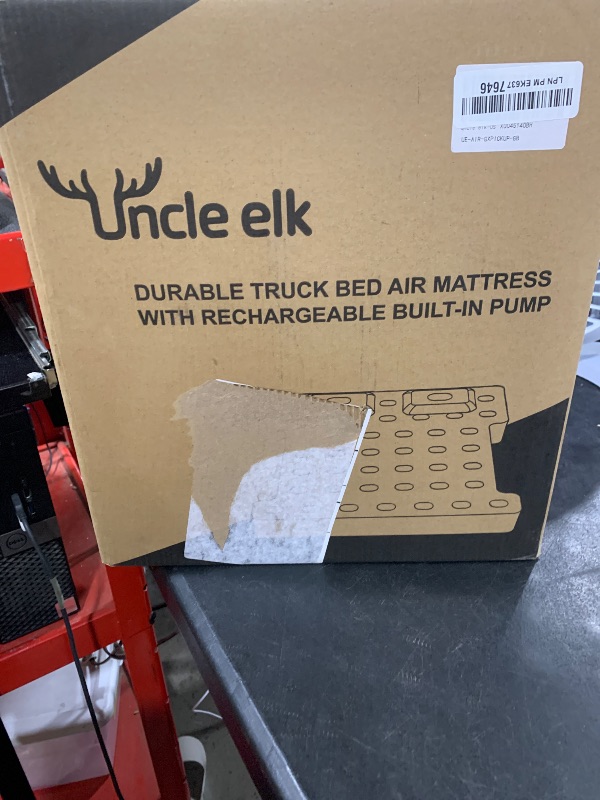 Photo 1 of Uncle Elk Truck Bed Mattress 5.5-5.8ft: Inflatable Full Size Truck Bed Air Mattress with Wireless Rechargeable Pump, Pickup Mattress with Carry Bag (Grey)
