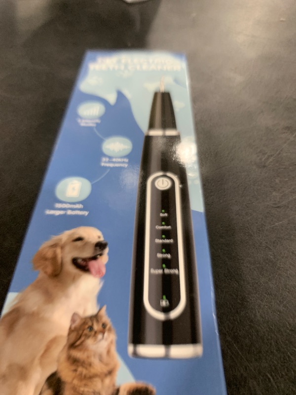 Photo 1 of MIONJO Dog Tartar Remover for Teeth, Plaque Remover with LED Light Teeth Cleaning Kit 5 Modes for Dogs and Cats, Black