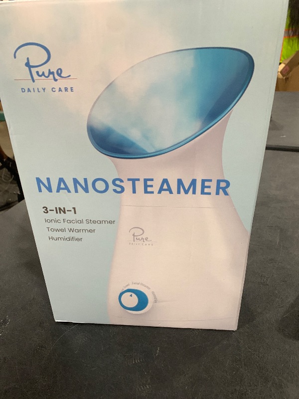 Photo 1 of Pure Daily Care NanoSteamer Large 3-in-1 Nano Ionic Facial Steamer with Precise Temp Control - Humidifier - Unclogs Pores - Blackheads - Spa Quality - Bonus 5 Piece Stainless Steel Skin Kit (Teal)