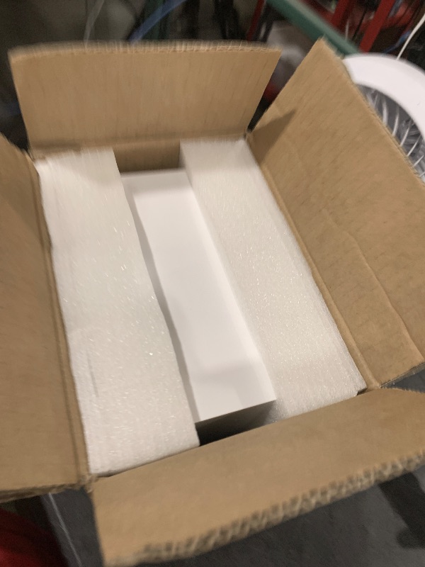 Photo 1 of KORETECH 6Pcs Buffet Risers, Food Risers for Buffet, Acrylic Boxes for Display Cube Riser Display Cases Acrylic Square Cube Display Base, White