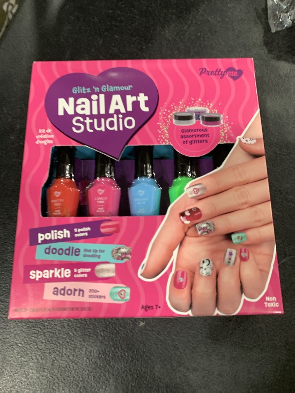 Photo 1 of Nail Art Studio for Girls - Birthday Gift - Nail Polish Kit for Kids Ages 7-12 Years Old - Girl Gifts Ideas - Gift Set - Girly Stuff - Polish, Pens, Glitter, Stickers, Gems, Filer - 8 9 10 11 12 Year