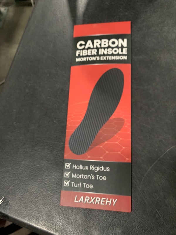 Photo 1 of Carbon Fiber Insole for Men & Women 1 Pair: Rigid Shoe Insert for Morton's Toe, Turf Toe, Hallux Rigidus & Limitus, Arthritis - Alternative to Post Op Shoe (245mm, Fit W 8-8.5, Mens 7-7.5)