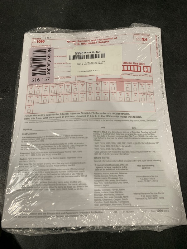 Photo 1 of 1099 1099 NEC Forms 2024, 4 Part 25 Vendor Kit of Laser Forms, Compatible with QuickBooks and Accounting, 25 Pack, Software and Envelopes NOT Included, Made in The USA