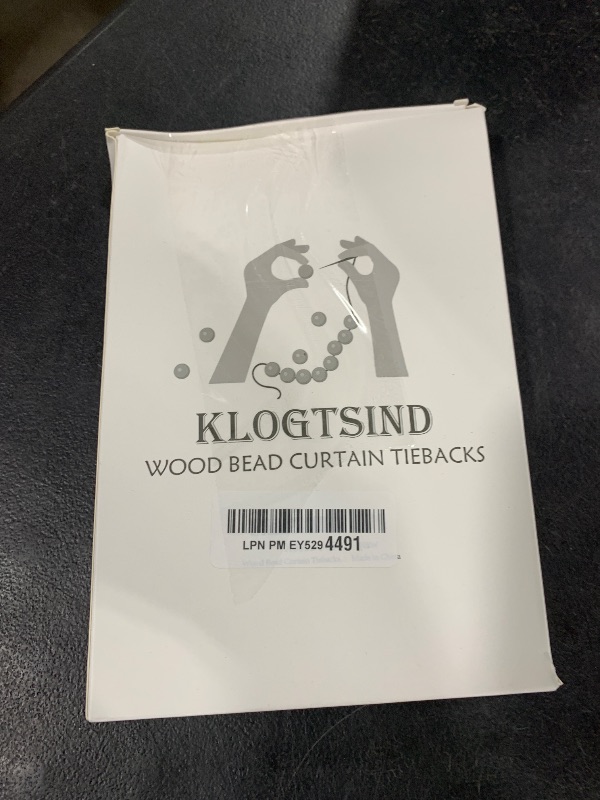 Photo 1 of Wood Bead Curtain Tiebacks, KLOGTSIND Set of 2 Curtain Holdbacks for Thin or Thick Window Draperies, Boho Farmhouse Curtain Tiebacks with Hooks, Curtain Tie Backs for Home Office Room Decor