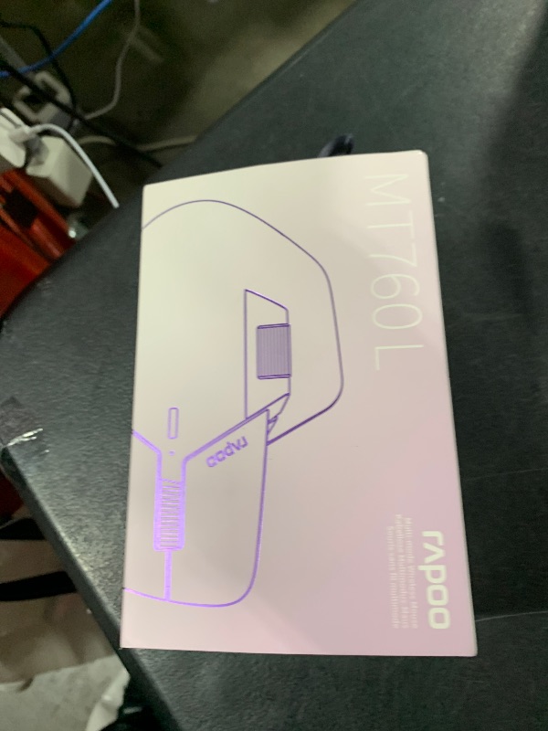 Photo 1 of Rapoo MT760 Multi-Device Wireless Mouse, Bluetooth 5.0 and 2.4GHz Multi-Mode Connection, Up to 4 Devices, 11 Programmable Buttons, 4K DPI, Ergonomic Design, 90 Days Battery Life, PC, Pink