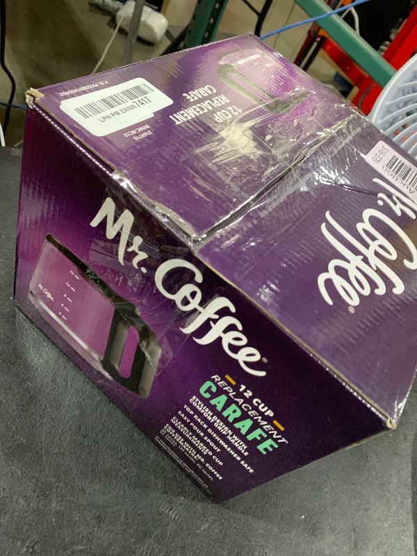 Photo 1 of Mr. Coffee 12-Cup Replacement Carafe – Compatible with Mr. Coffee 12 Cup Machines, Glass Pot with Black Handle