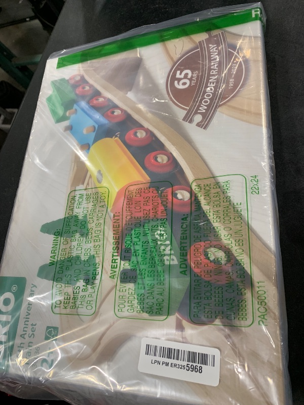 Photo 1 of BRIO Classic 65th Anniversary Wooden Train Set - 32-Piece FSC-Certified Wood Train Set - Includes Wooden Trains, Wagons, Bridge & Tracks - Compatible Classic - Kids Ages 2 & Up