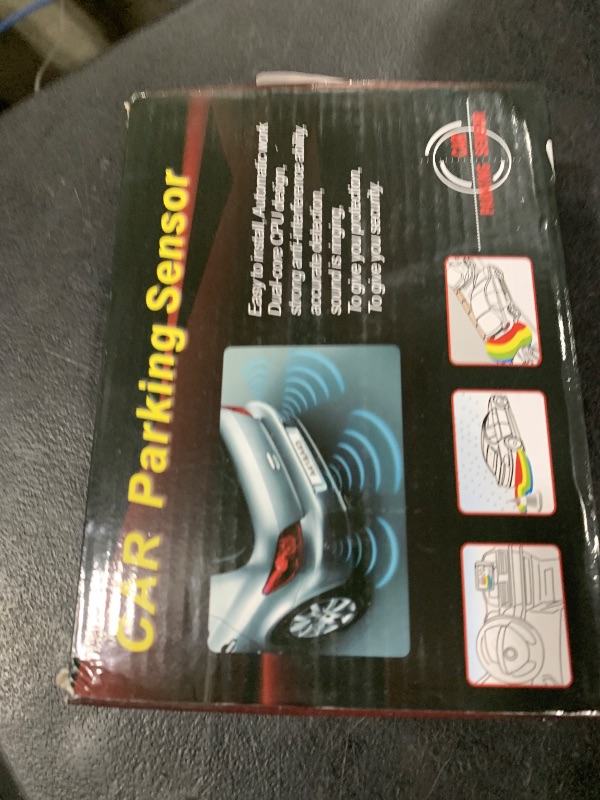 Photo 1 of Cordless Parking Sensor, Reverse Radar System with 4 Car Backup Sensors, LED Distance Display with Sound Warning + 4 Blue Parking Sensors for Cars, Vans, RVs, and Trailers