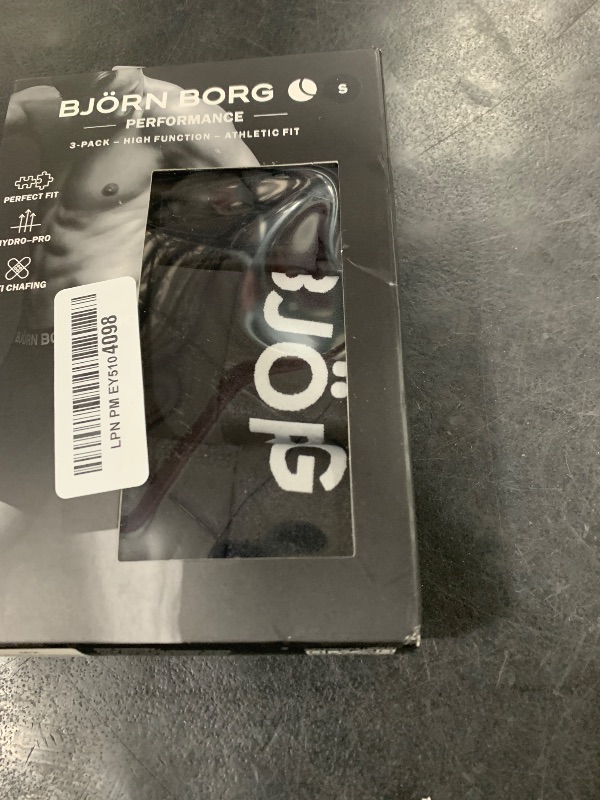 Photo 1 of Bjorn Borg Performance Polyester Boxers for Men Pack of 3 - Mens Athletic Underwear Small Black