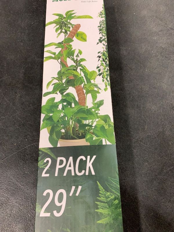 Photo 1 of 2 Pack Moss Pole, LveSunny 29 Inch Bendable Moss Pole Monstera Plant Support, More Flexible and Corrosion-Resistant Monstera Plant Support, Suitable for Potted Plants to Grow Upwards