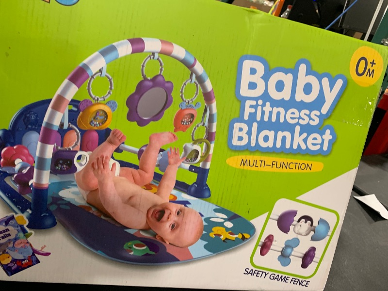 Photo 1 of VZO Baby Gyms Play Mats, Infant Play Mat and Activity Gym, Baby Play Piano Gym Mat, Play Mats for Babies Newborns and Toddlers, Tummy Time Activity Mat Toys 0-3-6-12 Months (Pink)