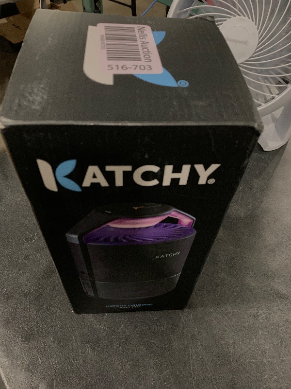 Photo 1 of Katchy Indoor Insect Trap - Catcher & Killer for Mosquitos, Gnats, Moths, Fruit Flies - Non-Zapper Traps for Inside Your Home - Catch Insects Indoors with Suction, Bug Light & Sticky Glue (Black)