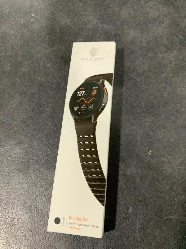 Photo 1 of Bandletic Magnetic Silicone Band Compatible with Samsung Galaxy Watch 7 6 5 4 FE 40mm 44mm/for Galaxy Watch 6 4 Classic 43mm 47mm 42mm 46mm/Watch 5 Pro 45mm, 20mm No Gap Strap for Men Women, Black