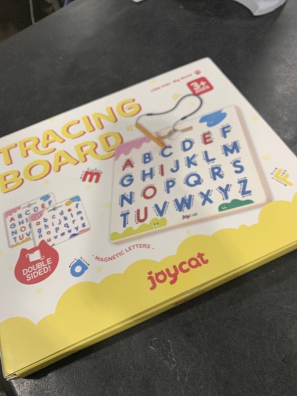 Photo 1 of JoyCat Magnetic Letter Tracing Board, 2-in-1 Double-Sided ABC Magnets for Kids Ages 3-5, Uppercase & Lowercase Letter Writing Practice - Preschool Learning Toys, Road Trip Car Activities for Toddlers