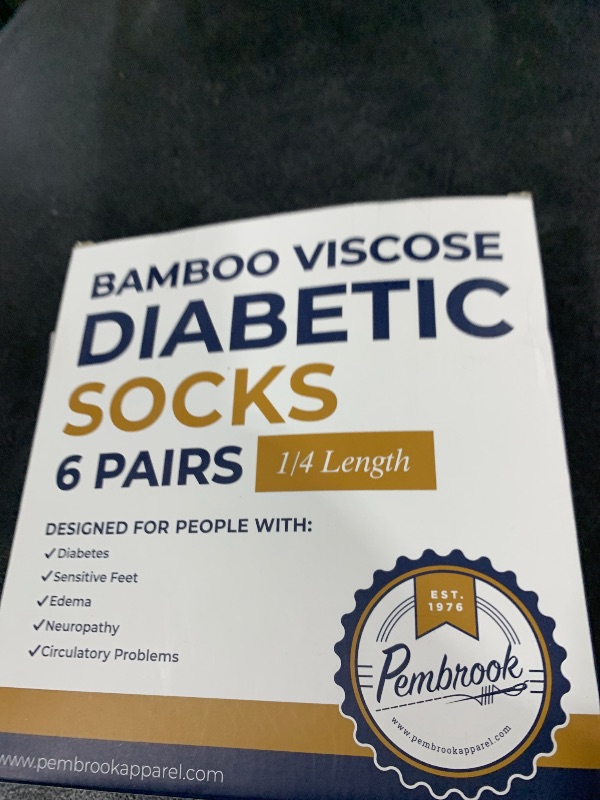 Photo 1 of Pembrook Bamboo Viscose Diabetic Socks for Women & Men - 6 Pairs Ankle Neuropathy Socks for Swollen Feet | SpaceDye6