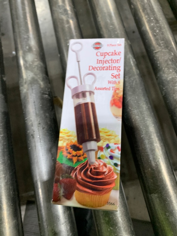 Photo 1 of Norpro Cupcake Injector/Decorating Icing Set, 9-Piece Set, Stainless Steel, Multicolor