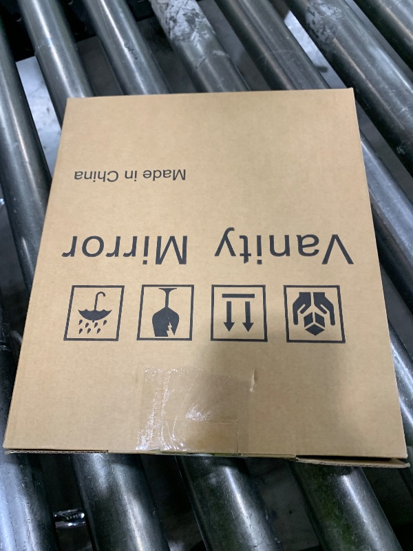 Photo 1 of ROLOVE 8x10 Inch Lighted Vanity Mirror, 3-Color Dimmable LED Lighting & Touch Control, Portable Makeup Mirror with U-Bracket for Travel/Dressing Room (White)