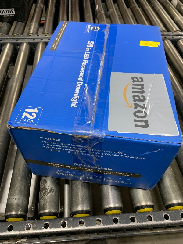 Photo 1 of 12 Pack 5/6 Inch 5CCT LED Recessed Lighting Retrofit, 2700K/3000K/4000K/5000K/6500K Selectable, Dimmable Can Lights with Baffle Trim, 12W=150W, High Brightness 1000LM, IC& Wet Rated, ETL&FCC Certified