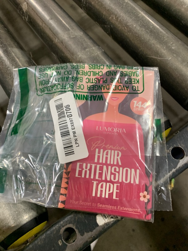 Photo 1 of Hair Extension Tape (144 Tabs) Hair Tape for Hair Extensions, Tape in Tape Replacement, Tape in Extensions. Extension Tape for Tape Ins, Tape In Tape, 1.6 x 0.3 Inch Pre Cut Tabs