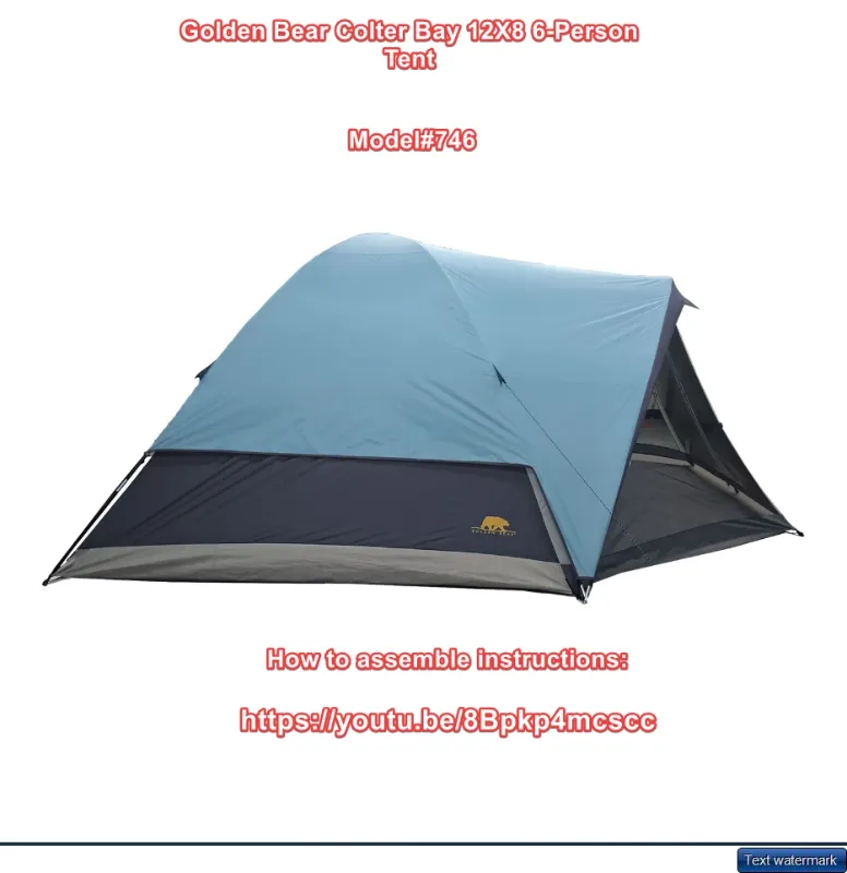 Photo 1 of Golden Bear Colter Bay 12x8 6-Person Tent Light Blue combo Model #746