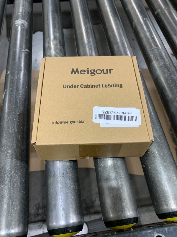 Photo 1 of Meigour Linkable LED Puck Light Kit, Wireless Remote Control Dimmable Under and Over Cabinet Lights, 120 Volt Wall Plug-in Electric Wired Display Cases Lighting, 3 Lights, Warm White