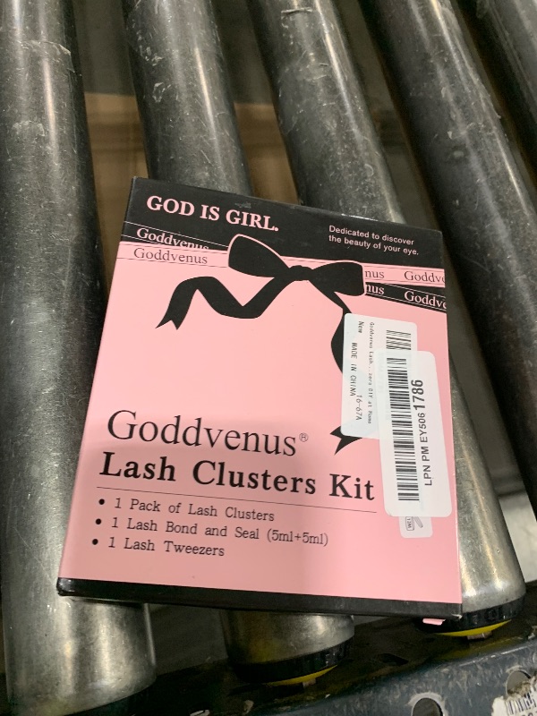 Photo 1 of Goddvenus Wispy Lash Clusters Kit Lash Extension Natural C Curl Fluffy Cluster Eyelash Extensions Individual Lashes Kit with Bottom Lash Clusters Waterproof Bond and Seal DIY at Home