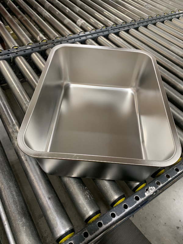 Photo 1 of Stainless Steel Cat Litter Box for Large Cats - 17.5"x13.6"x6.1" High-Sided Metal Tray, Anti-Splash & Odor Resistant, Durable Rustproof Design, Easy to Clean