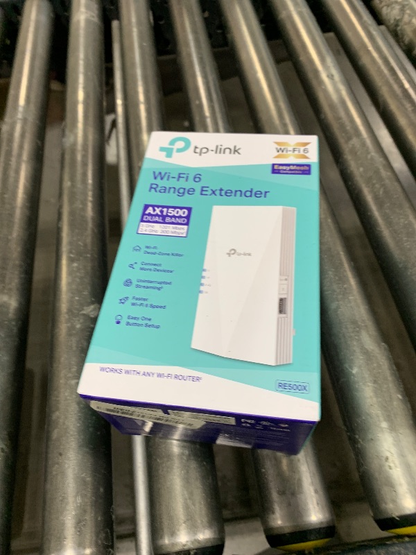Photo 1 of TP-Link AX1500 WiFi Extender Internet Booster(RE500X), WiFi 6 Range Extender Covers up to 1500 sq.ft and 25 Devices,Dual Band, AP Mode w/Gigabit Port, APP Setup, OneMesh Compatible