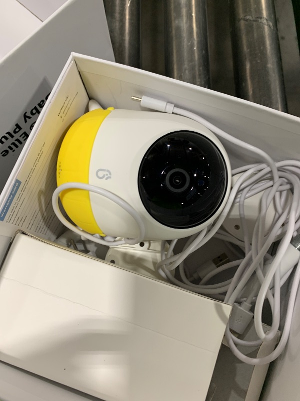 Photo 1 of Ellie Baby Plus: 5" Monitor with 2.5K FHD Camera, Face Cover Alert,Crying & Breathing Detect, Night Vision, 2-Way Audio, Pan-Tilt-Zoom, Crib & Wall Mount All Inside,No WiFi, No Subscription, with APP