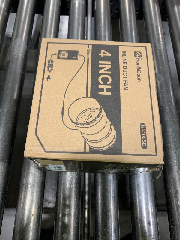 Photo 1 of Hon&Guan 4 Inch Inline Booster Duct Fan with Speed Controller - 130 CFM Airflow with 6W Ultra-Low Power and Low Noise