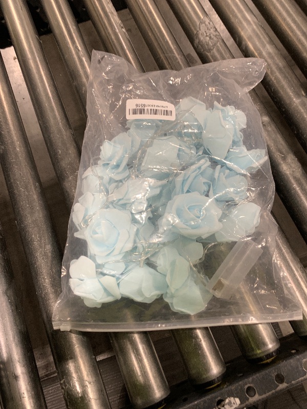 Photo 1 of Gee Hut Blue Rose Fairy String Lights, 14.7ft Light Up Romantic Rose Light, 30 LED Battery Operated Flower Garland Lights for Birthday Mothers Valentines Christmas Room Party Bedroom Wedding Decor