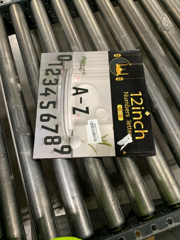 Photo 1 of 12 Inch Metal Modern House Numbers, House Address Letters and Numbers for Outside Signs - Metal Letters Door Numbers Signage Street Address Plaque for Garden Door Mailbox Decor (Letter D)
