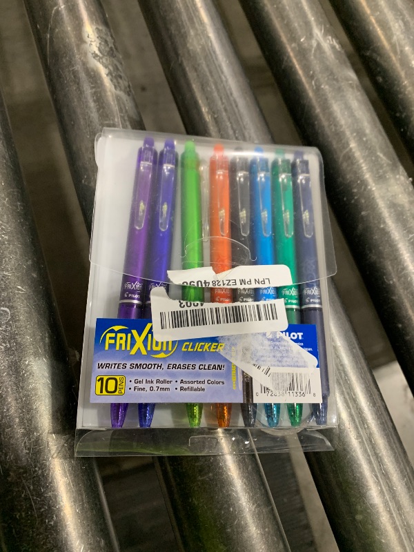 Photo 1 of Pilot FriXion Erasable Gel Pens, Fine Point 0.7 mm Erasable Pens, Pack of 10 Assorted Colors