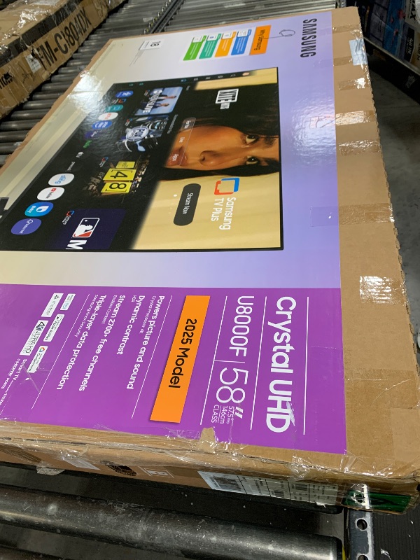 Photo 1 of Samsung 58-Inch Class Crystal UHD U8000F 4K Smart TV (2025 Model) Endless Free Content, Crystal Processor 4K, MetalStream Design, Knox Security, Alexa Built-in
